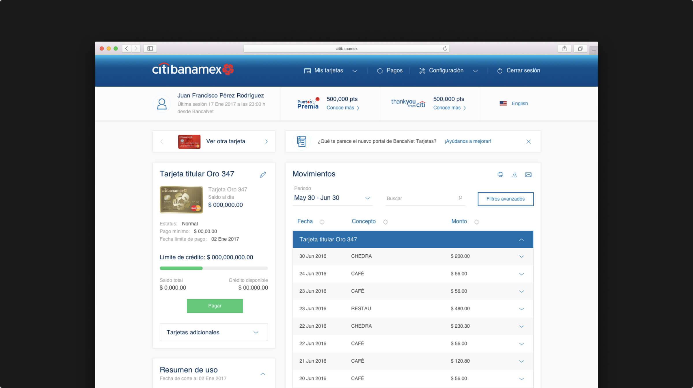 Citi Dashboard Design
