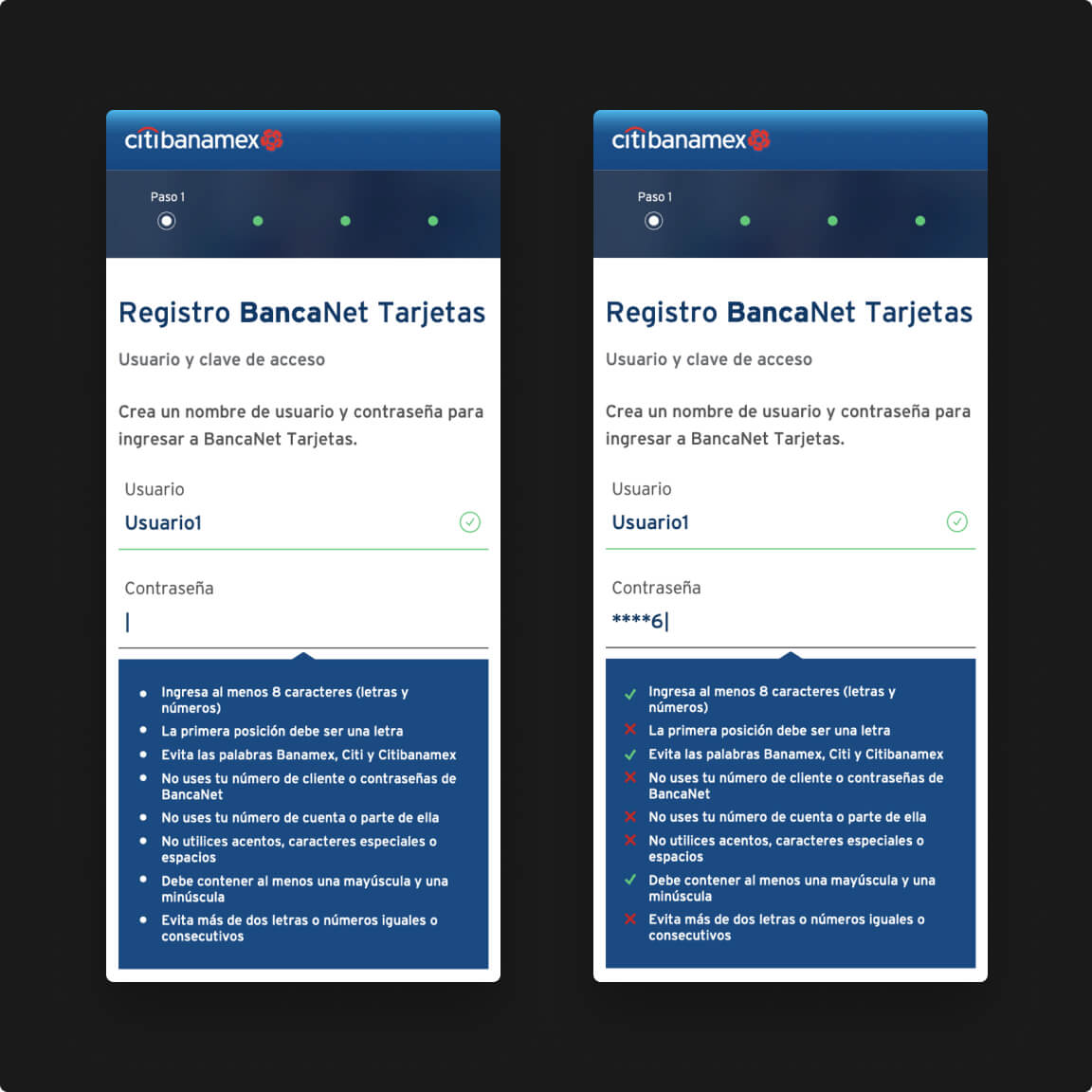 Citi Mobile Input Design